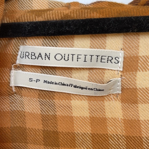 Urban Outfitters Brown Plaid Hooded Flannel - Size Small - New With Tag - Picture 3 of 4